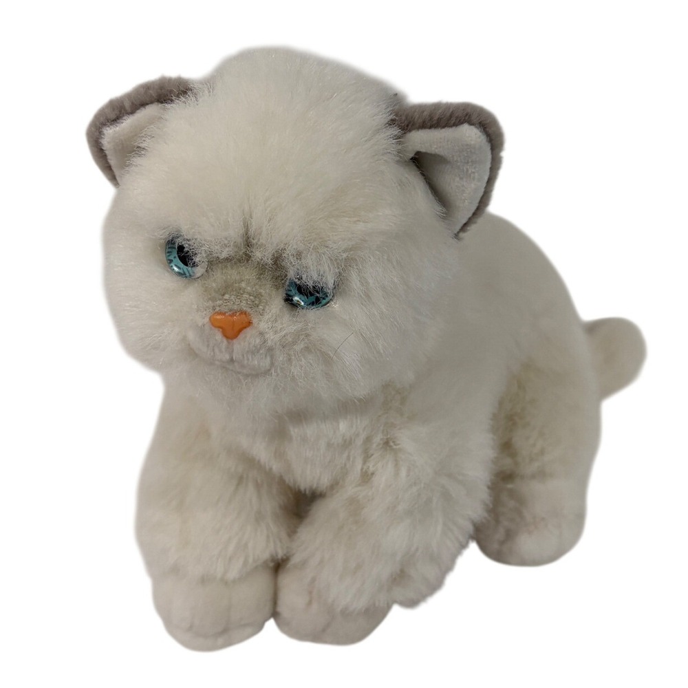 Aurora‎ World Siamese Cat Plush Cream Brown Stuffed Animal Blue Eyes 8 inch